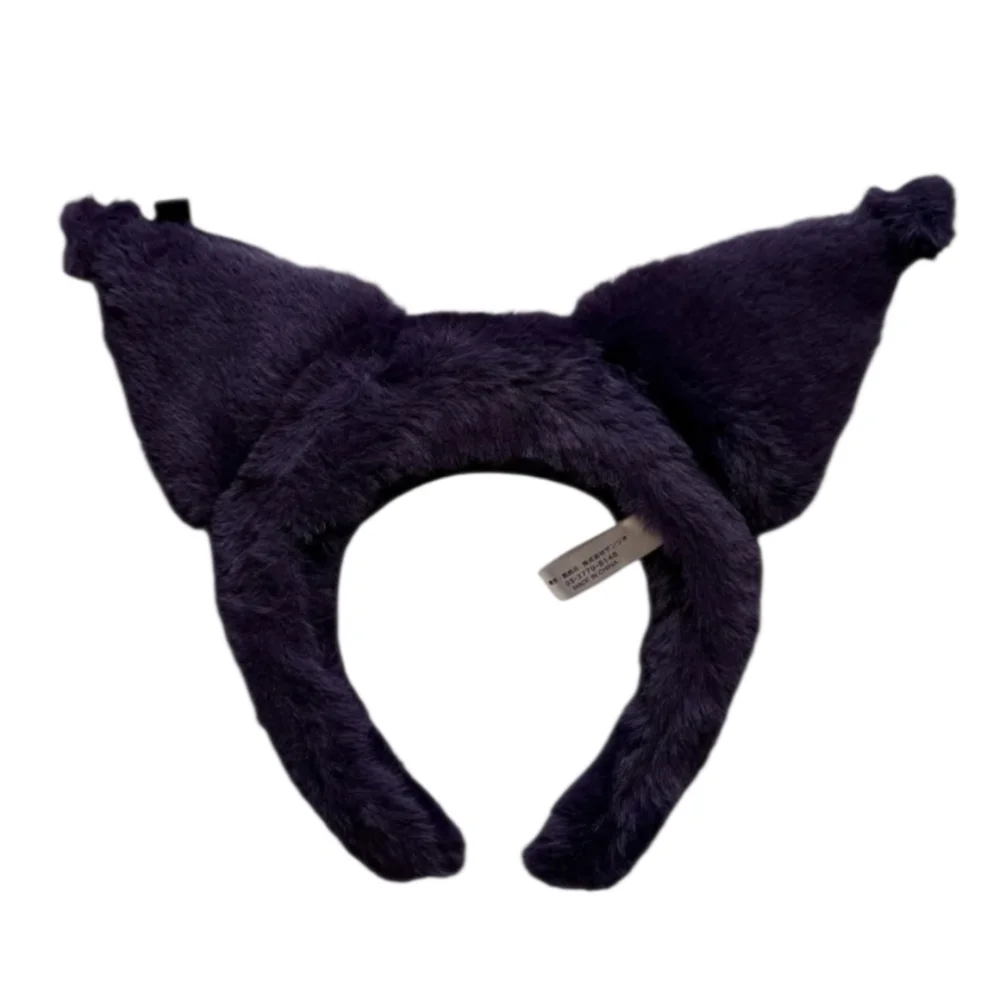Sanrio Kuromi Crown Plush Faux Fur Headband 20th Anniversary Purple